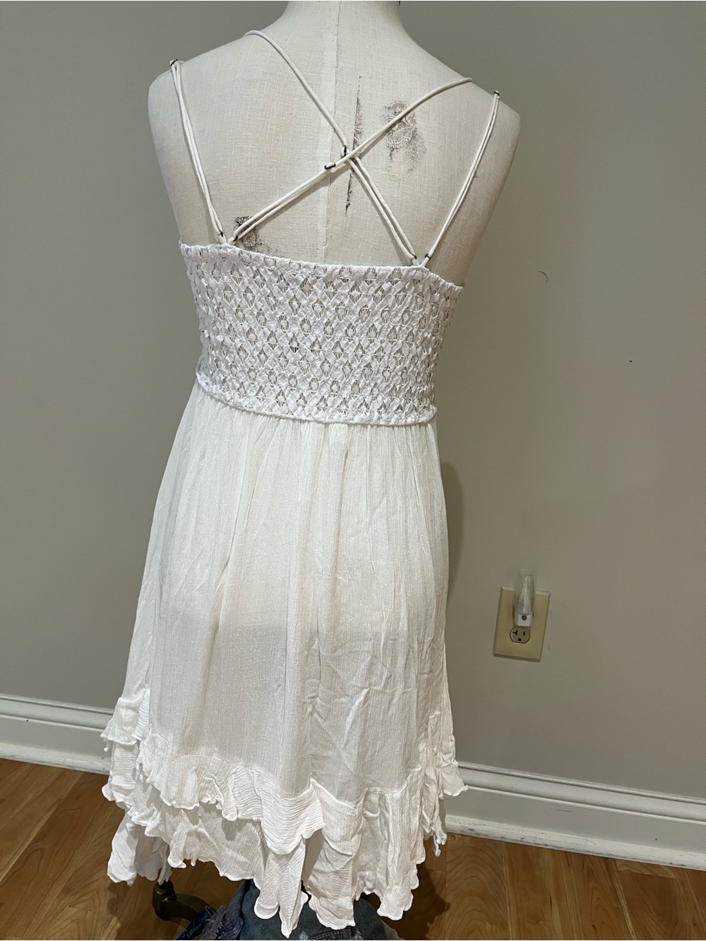 Free People White Lace Mini Dress or coverup - Picture 7 of 13